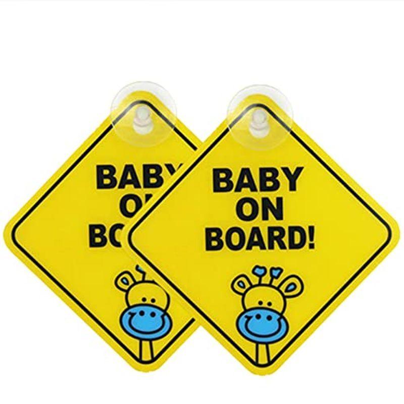 cobalt planet BABY ON BOARD 車用 サイン セーフティーサイン CHILD IN CAR 吸盤タイプ 内貼り 2枚