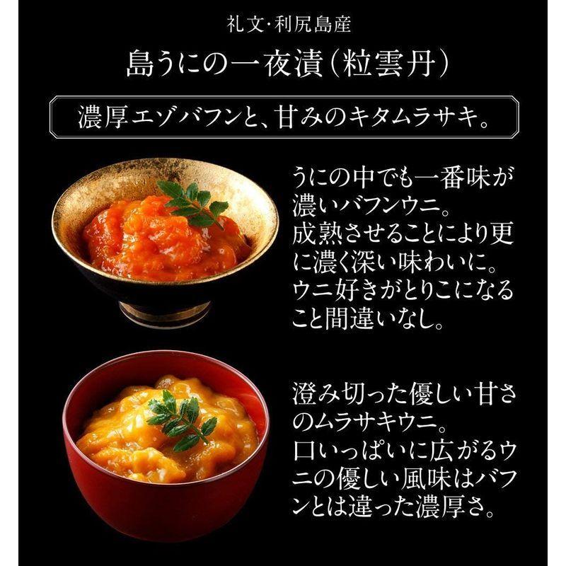 一夜漬け 塩漬け うに ギフト 北海道 ムラサキ2本