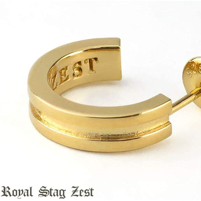 即日発送 ロイヤルスタッグゼスト Royal Stag ZEST K23 ロイヤルゴールドプレーティング ハーフフープピアス (1P 片耳用)  メンズ:【アウトレット】 -www.panthastha.com