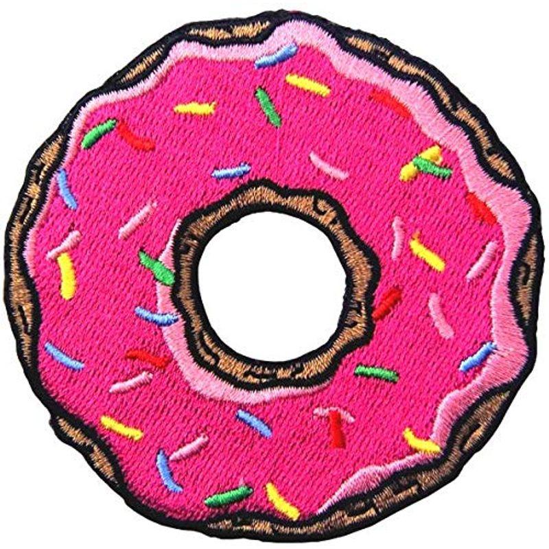 海外ブランド ミシン ピンクドーナツパッチアイロン ピンク