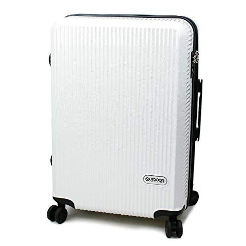 【限定特価】 OUTDOOR PRODUCTS(アウトドアプロダクツ) スーツケース 66?74L 60cm 約3.7kg OD-0808-60 ホワイト カジュアルスーツケース