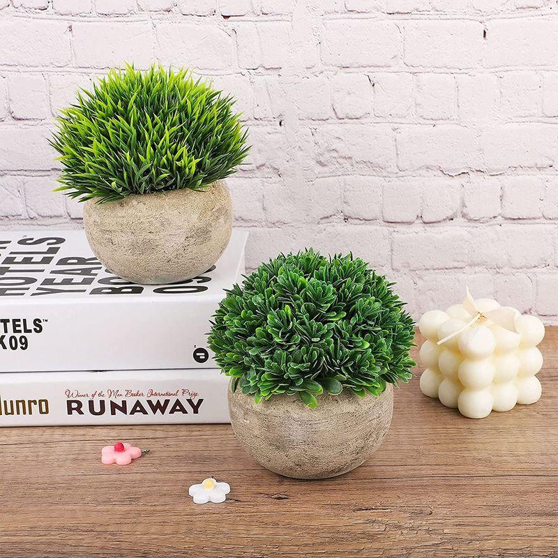 爆買い Ruisita ミニ鉢植え 小さな人工植物 小さな緑 ユーカリ植物 フェイク鉢植え 浴室 家 屋内 屋外装飾用 4個パック Www Servocarelifesciences In