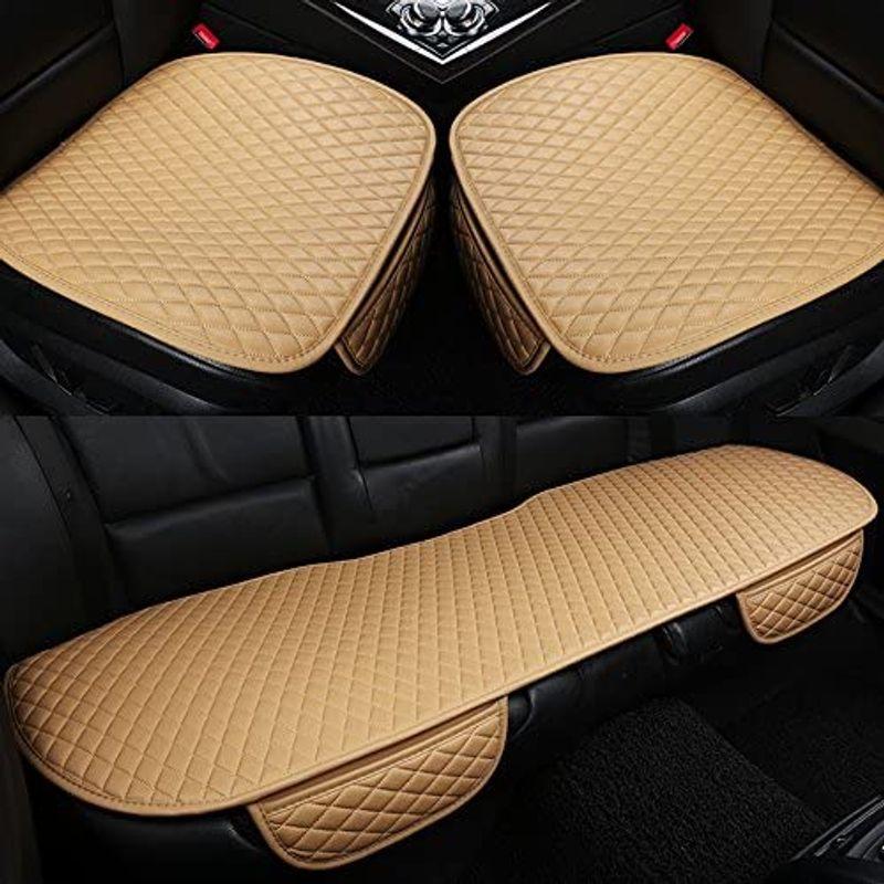 車用 シートカバーセット カーシートクッショ 前座席用2枚+後部座席用1枚 カーシートカバー 座布団 シートクッション 座席シート 3枚組|realmart|03