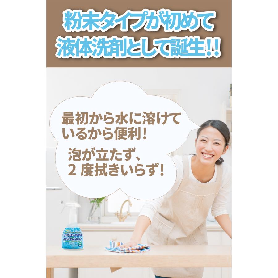 【 セスキ炭酸ソーダ + 電解水クリーナー 】 苛性ソーダ レンジ キッチン 掃除 アルカリ電解水 重曹 ［ リアルメイト ］360ml 詰替え　3個セット｜realmate｜06