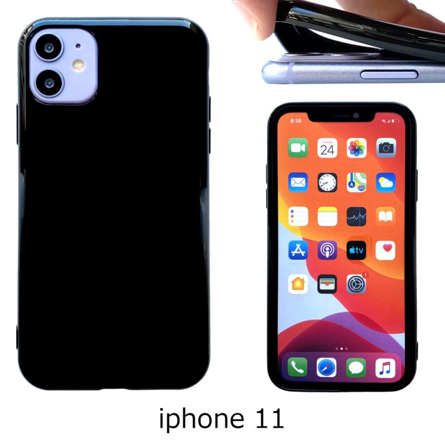 iPhone 11 【 黒TPU 】 iphone11 ケース カバー やわらかい tpu ( ブラック 黒 ) black｜realselect