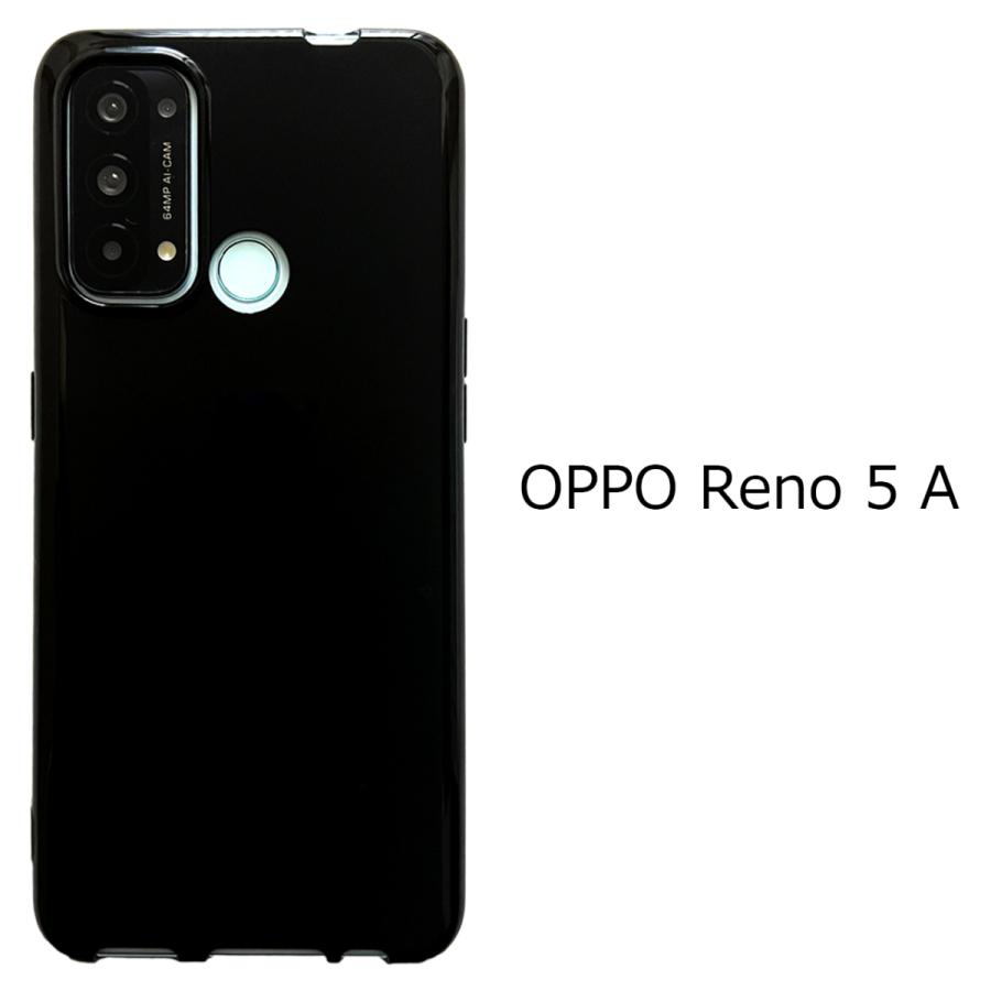 OPPO Reno 5 A / A101OP 【 黒TPU 】 オッポリノ5A opporeno5a ケース 