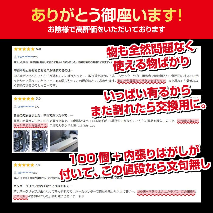 トリム クリップ プッシュリベット バンパー ピン 車 100個 内張りはがし付 トヨタ 日産 ダイハツ スズキ 外装 修理 補修 Bet エヌエスオートショッピング店 通販 Yahoo ショッピング