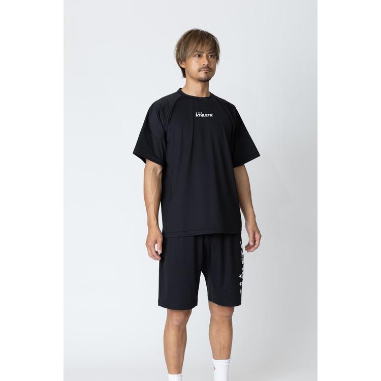 アスレタ 半袖プラクティスシャツ ブラック M FESTIVAL BRASIL ATHLETA（アスレタ） プラクールシャツ 26SS 03409 Tシャツ 半袖 冷感