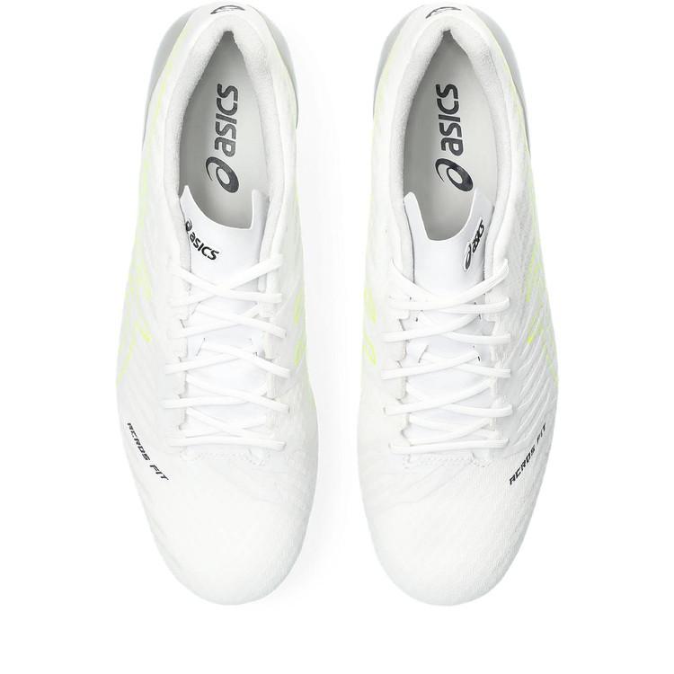 【asics アシックス】DS LIGHT ACROS 2 WHITE/SAFETY YELLOW 1101A046 102 サッカー用 スパイク ディーエスライト アクロス レアルスポーツ｜realsports｜03