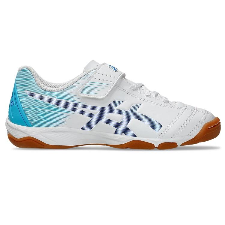 【asics アシックス】JUNIOLE 6 IN WHITE/AQUARIUM 1104A044 106 サッカー用 ジュニア用 ベルクロ インドア 室内 レアルスポーツ｜realsports｜06