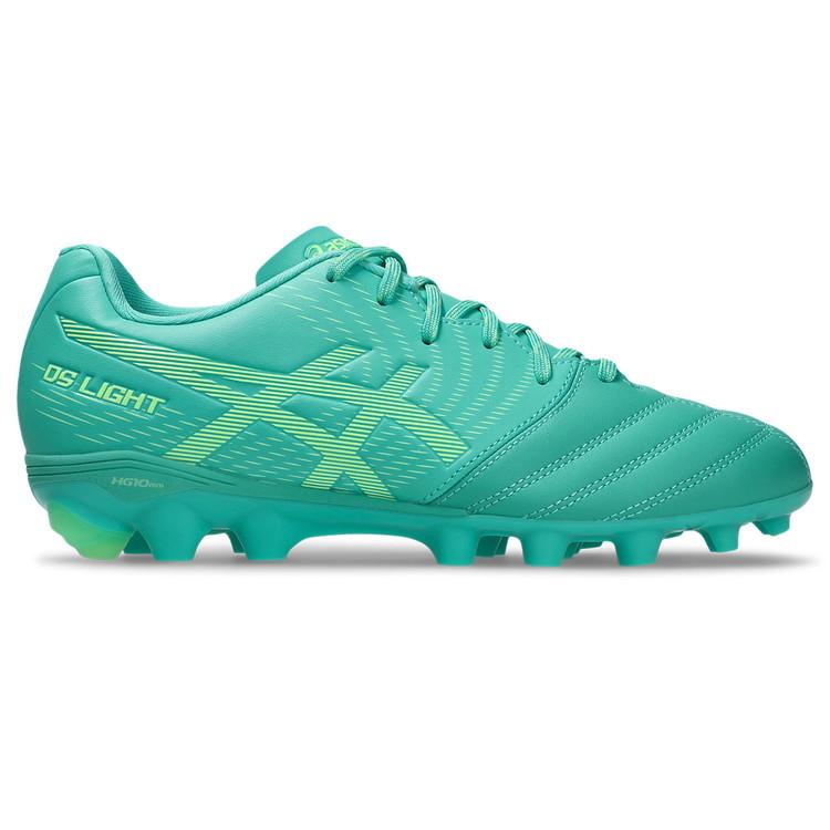 asics アシックス DS LIGHT JR GS AURORA GREEN/ILLUMINATE GREEN 1104A054 301 ジュニア サッカー用 スパイク DSライト 土 人工芝 ワイド 幅広の画像