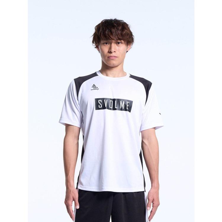 Lサイズ スボルメ SVOLME プラシャツプラパン上下 ホワイトブラック SVOLME（スボルメ） 切替TRトップ 26SS 1261-53200 プラシャツ