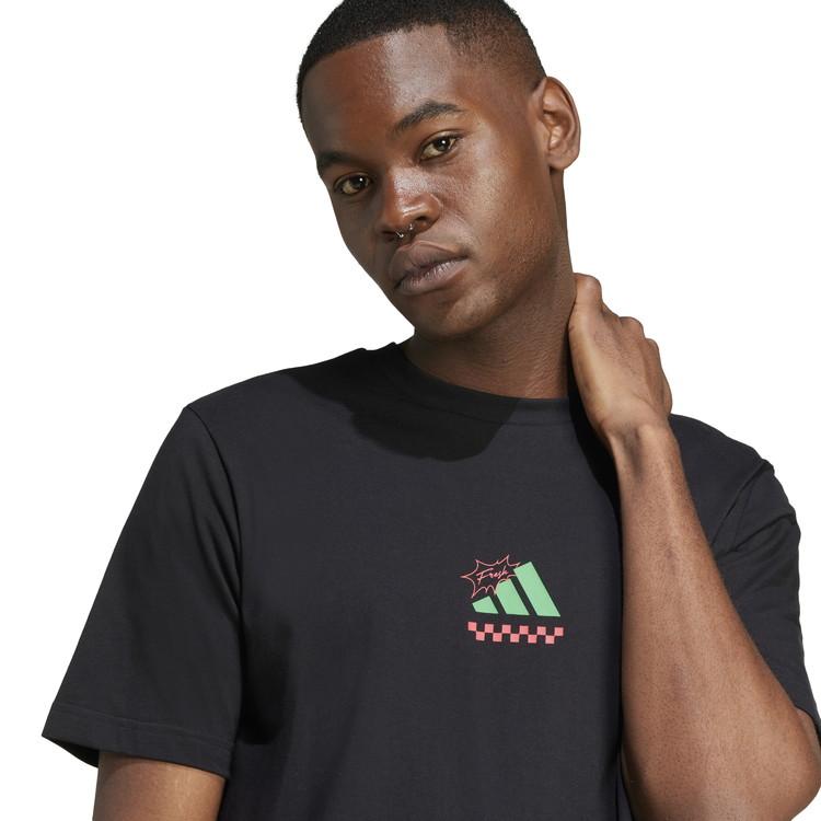 adidas アディダス PIZZA グラフィック Tシャツ ブラック KPJ92