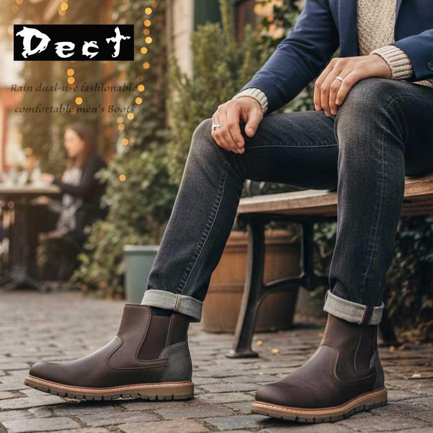 ブーツ メンズ レインブーツ スノーブーツ サイドゴアブーツ チェルシーブーツ ビジネス 雨靴 防水 防滑 大きいサイズ 29cm迄 DECT デクトブランド |  | 16