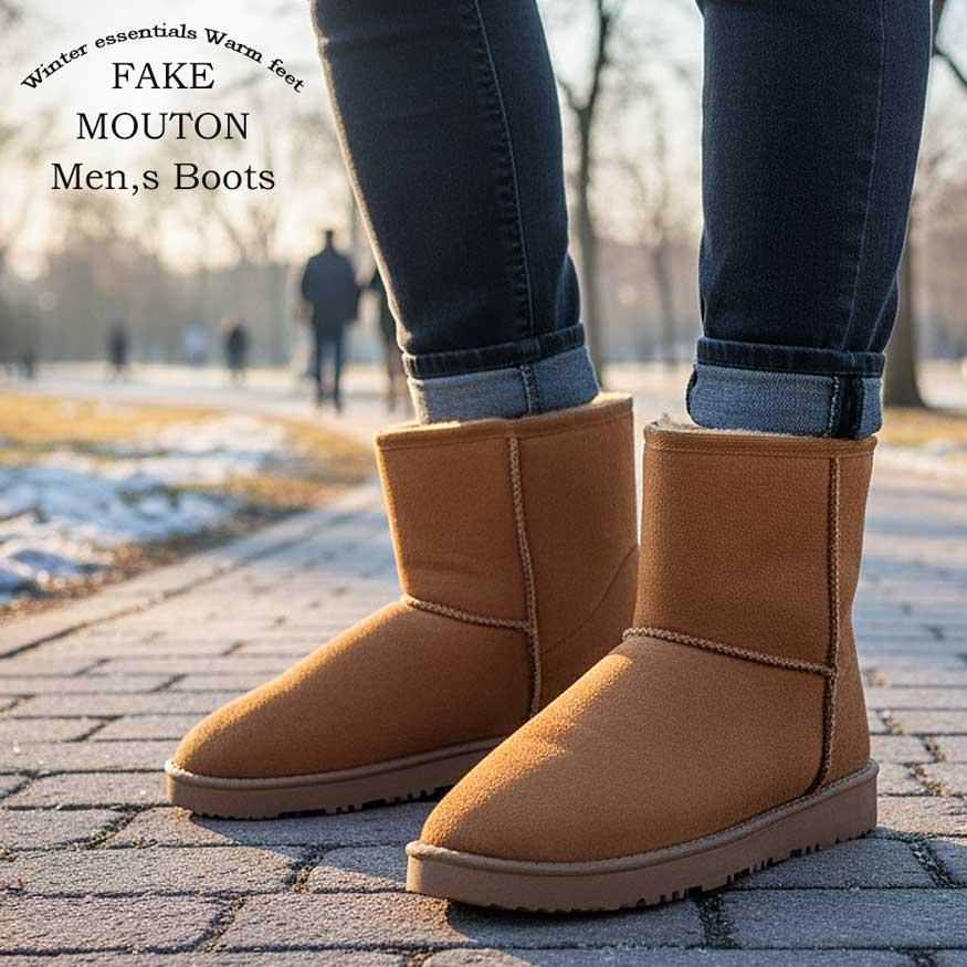 ムートンブーツ メンズ メンズブーツ ショートブーツ 防寒 裏起毛 厚底 DECT デクト ブランド |  | 15