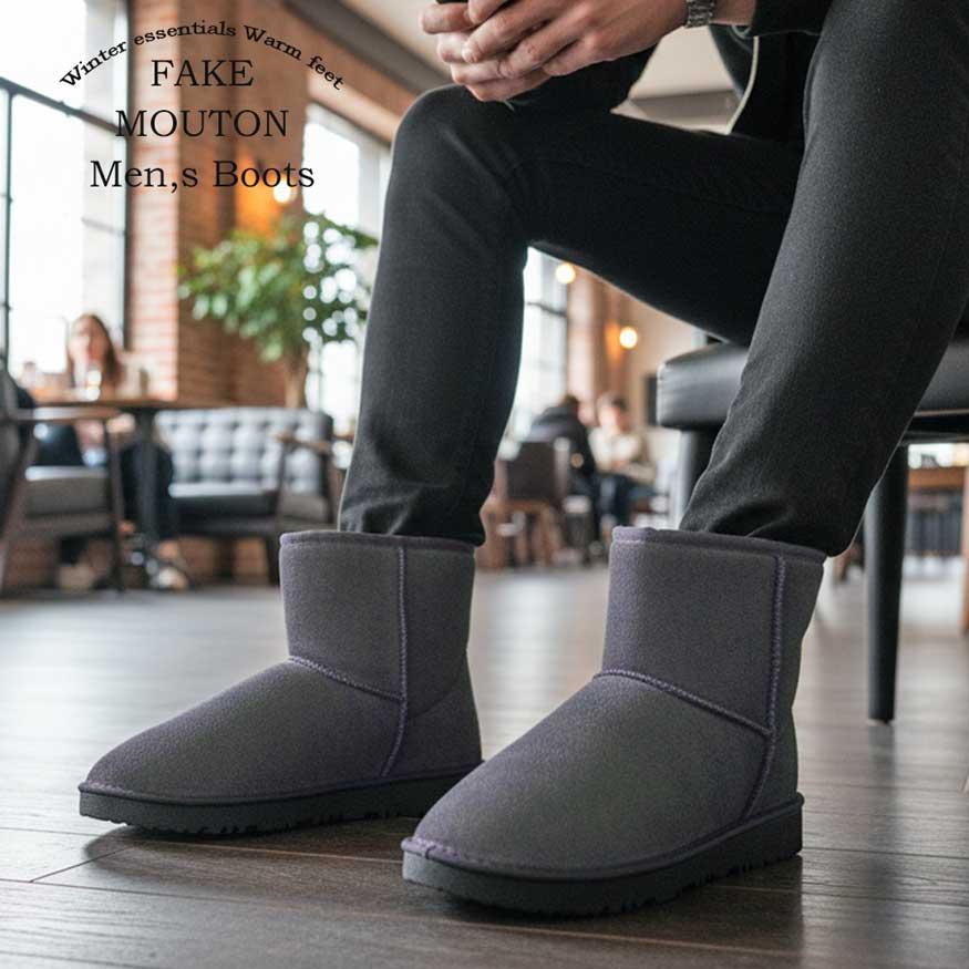 ムートンブーツ メンズ メンズブーツ ショートブーツ 防寒 裏起毛 厚底 DECT デクト ブランド |  | 19