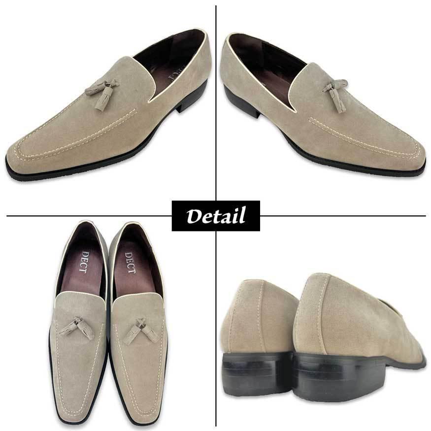 ローファー メンズ スリッポン ビジネスシューズ ドライビングシューズ カジュアル 黒 スエード調 タッセル DECT デクト ブランド |  | 07