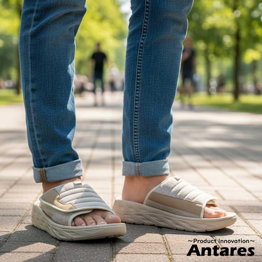 サンダル メンズ 厚底 スニーカー サボサンダル コンフォートサンダル スライドサンダル かかとなし 軽量 幅広 甲高 Antares ブランド |  | 14