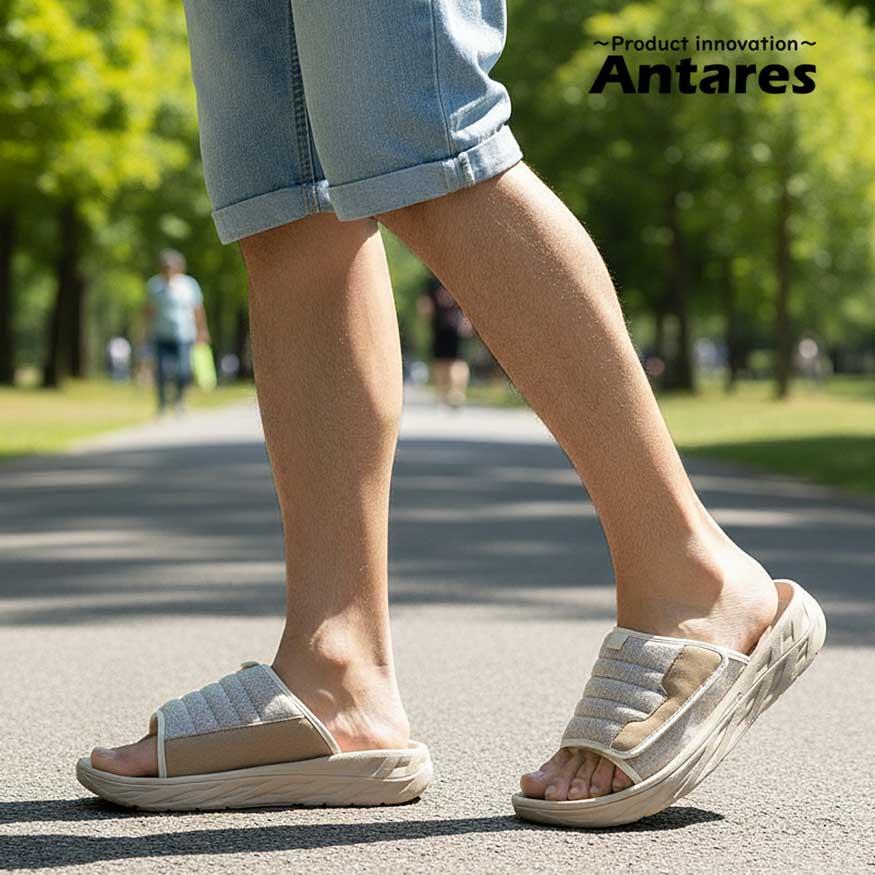サンダル メンズ 厚底 スニーカー サボサンダル コンフォートサンダル スライドサンダル かかとなし 軽量 幅広 甲高 Antares ブランド |  | 15