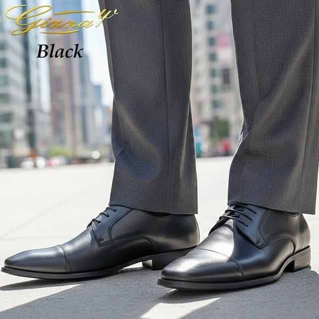ビジネスシューズ メンズ スニーカー 革靴 ストレートチップ 28cm 29cm迄 大きいサイズ レザー 革 天然皮革 レースアップ 黒 |  | 11