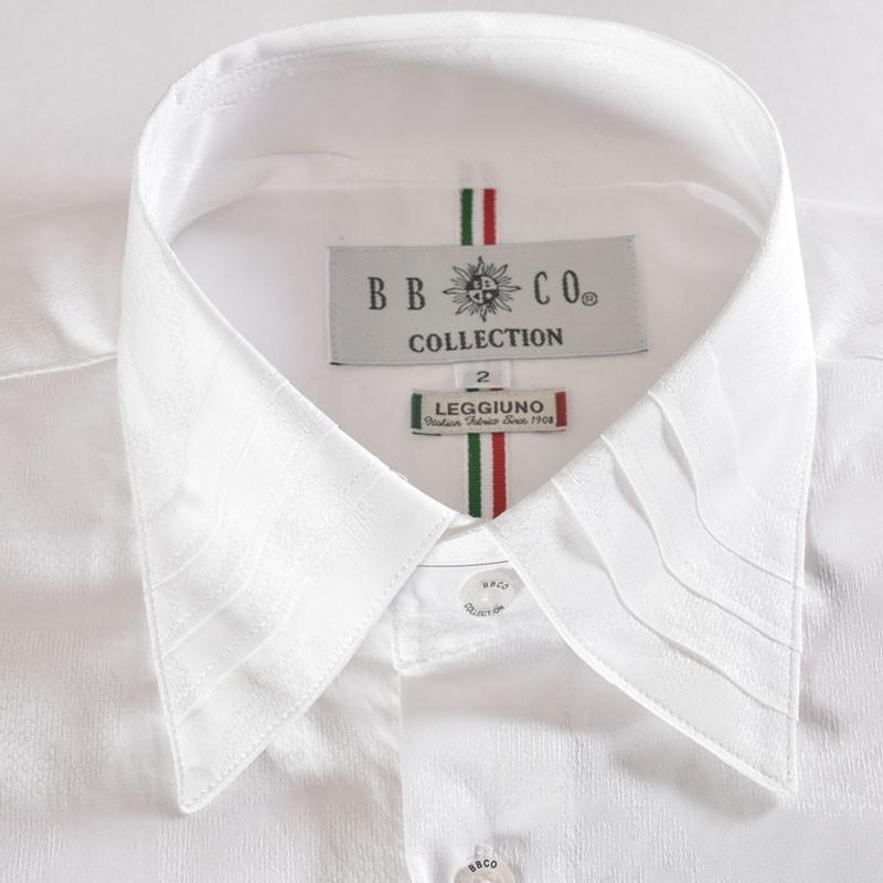 セール 30%OFF BBCO ビビコ 長袖 カジュアルシャツ メンズ 春夏 刺繍 