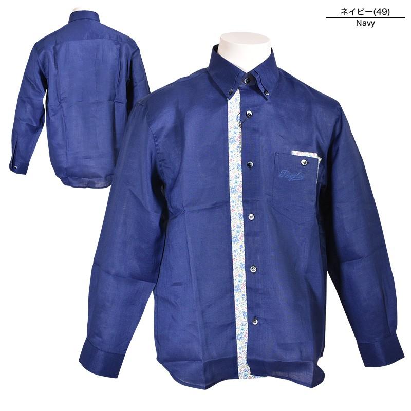 ANGELO（アンジェロ） PAGELO パジェロ 長袖麻ボタンダウンシャツ