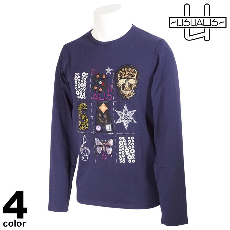 USUALIS（ウザリス） セール 50%OFF USUALIS 長袖 カットソー メンズ 