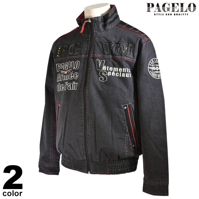 Pagelo パジェロ 長袖 デニムブルゾン メンズ 秋冬 刺繍 ワッペン ロゴ 17 3101 17 大人の上質