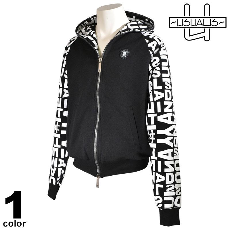 値引 セール 30 Off ウザリス Usualis 長袖 パーカー メンズ 秋冬 ジップアップ 英字 ロゴ ラインストーン 05 3106 60 美しい Test Saffronfix Com