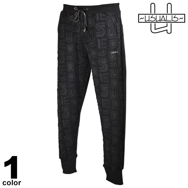 海外正規品 セール 30 Off Usualis ウザリス スウェットパンツ メンズ 秋冬 ジャガード ロゴ ラインストーン 05 5308 60 保存版 Blog Lonolife Com