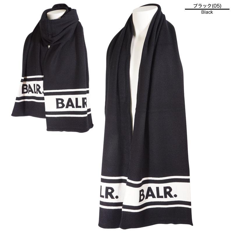 BALR. ボーラー マフラー メンズ 秋冬 ボーダー ロゴ 08-0401-52｜realtree｜02