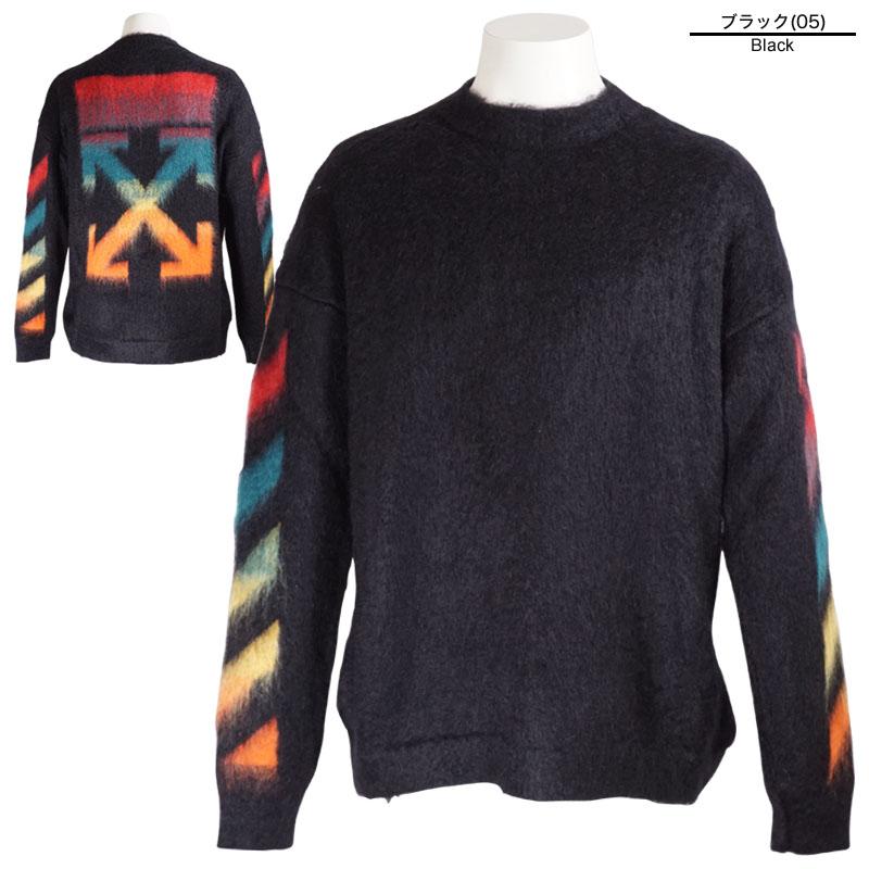 OFF-WHITE ニットセーター ブラック/レッド/ブルー off white（オフホワイト） セール 20%OFF Off-White 長袖 セーター