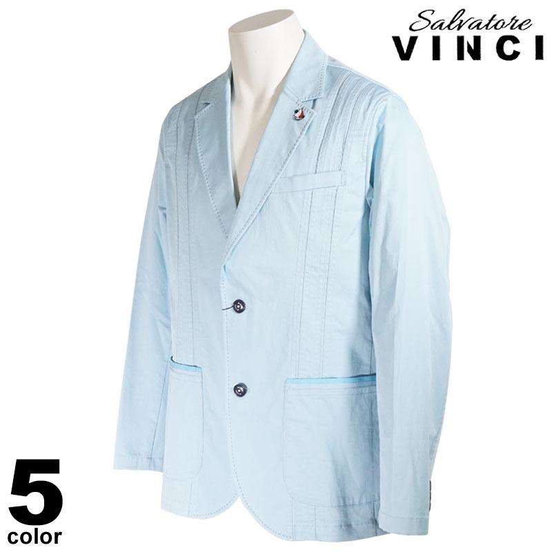Vinci ヴィンチ テーラードジャケット メンズ 21春夏 ステッチ マリン イカリマーク ロゴ 11 4103 09 21年レディースファッション福袋