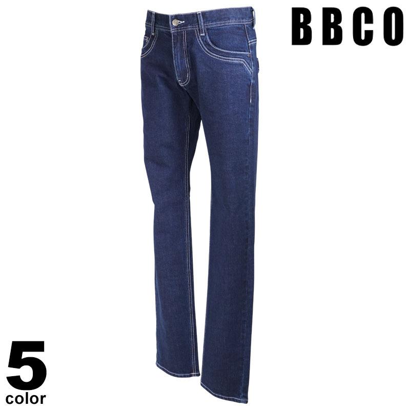 セール 30%OFF BBCO ビビコ ロングパンツ メンズ 2021秋冬 カラーパンツ 細身 ロゴ 15-5306-01n