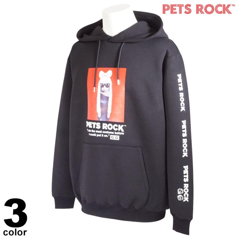 PETS ROCK ペッツロック トレーナー メンズ 2021秋冬 フ―ディー レディーガガ マシュマロタッチ ロゴ 15-6503-21｜realtree