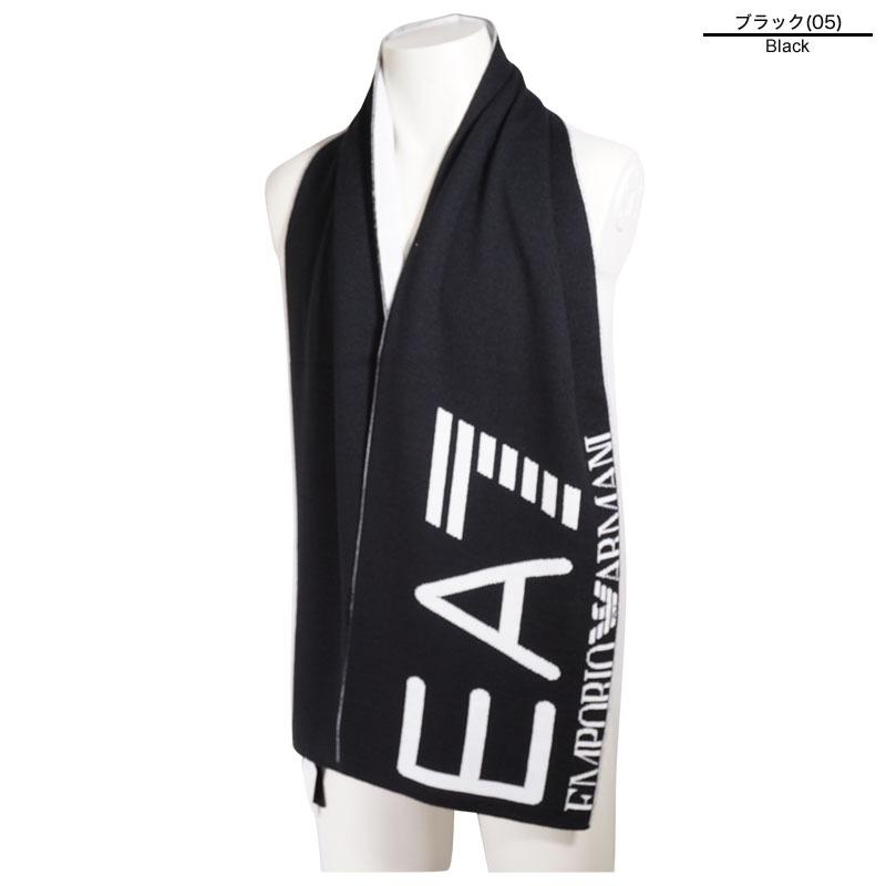 マフラー　EMPORIO ARMANI EMPORIO ARMANI (エンポリオアルマーニ) BIGロゴ フリンジ マフラー