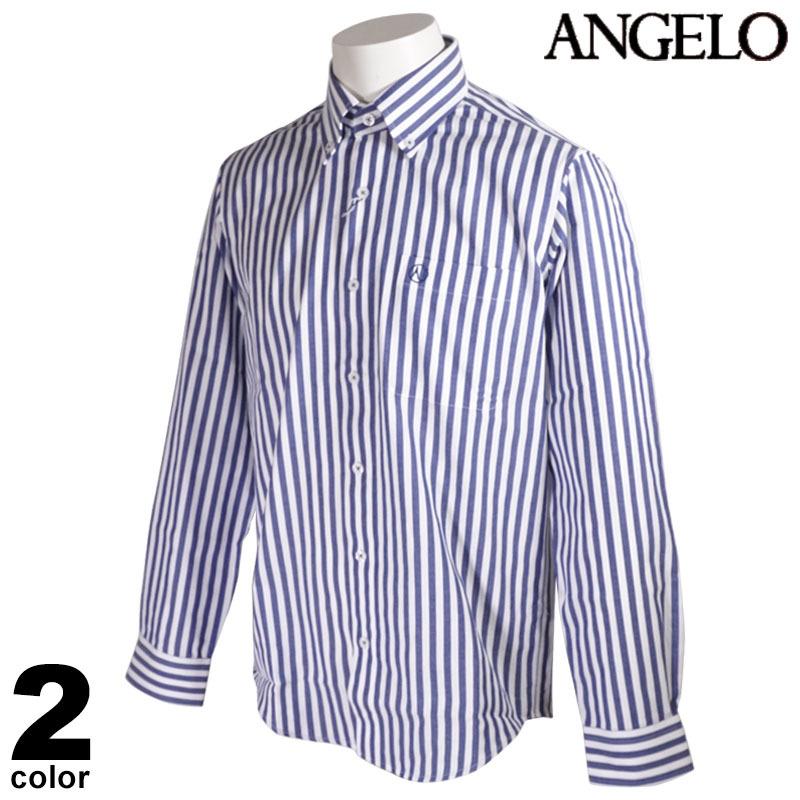 Angelo アンジェロ 長袖 カジュアルシャツ メンズ 22春夏 刺繍 国内ブランド 22春夏 シャツ
