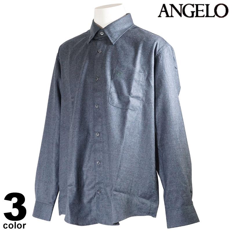 セール 30%OFF ANGELO アンジェロ 長袖 カジュアルシャツ メンズ 秋冬 