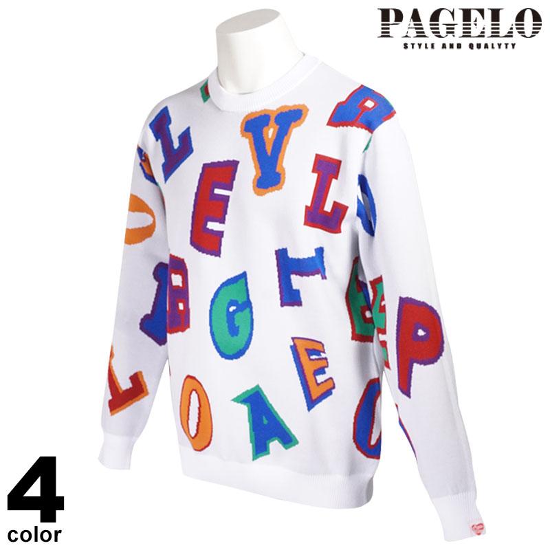 PAGELO パジェロ 長袖 ニット メンズ 春夏 クルーネック サマー PAGELO パジェロ 長袖 ニット メンズ 春夏 クルーネック サマー