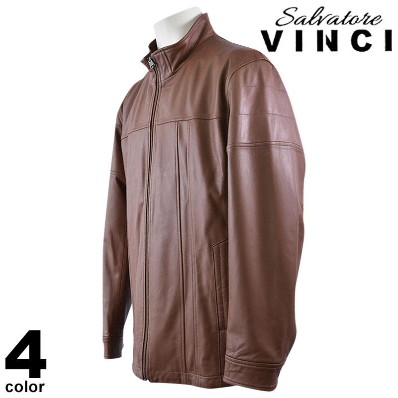 VINCI ヴィンチ 革ジャケット メンズ 2023秋冬 羊革 ジップアップ 革 