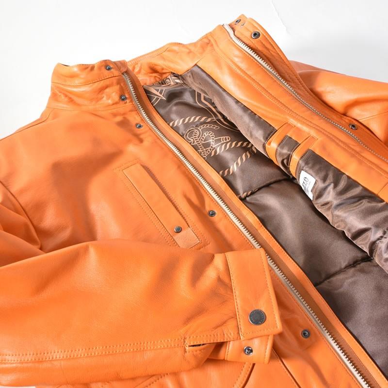 PAGELO パジェロ 革ジャケット メンズ 秋冬 ポケット ファスナー付き