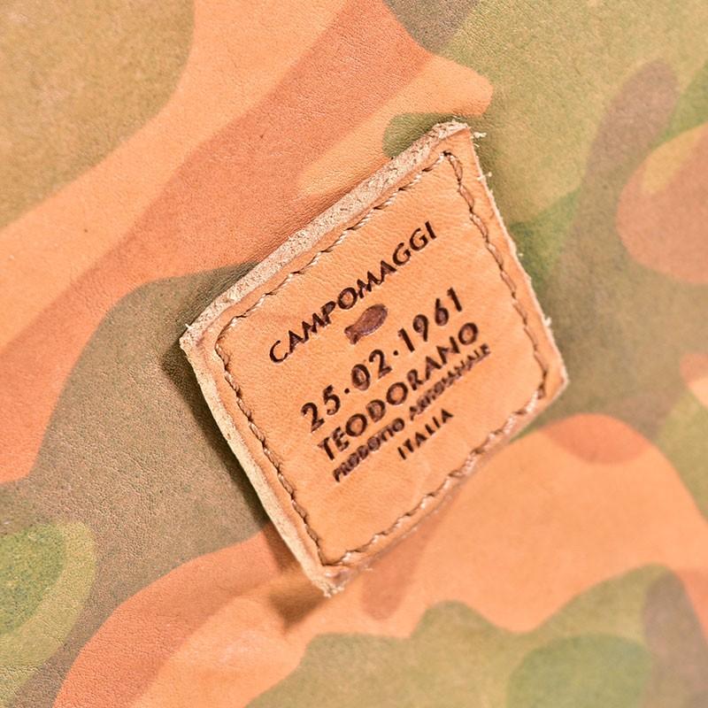 CAMPOMAGGI カンポマッジ 牛革 ショルダーバッグ 秋冬 内ポケット 外ポケット ロゴ a0-0203-38-97の画像