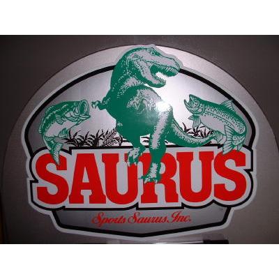 SAURUS/ザウルス！恐竜/横型シルバーステッカー : レア物商会・健美堂
