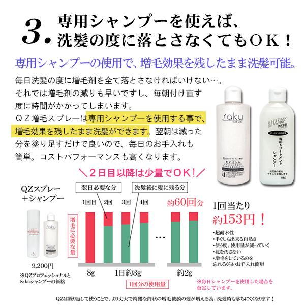 超耐水増毛スプレー「ＱＺ増毛タイムマシンセット」薄毛隠し 女性用 増毛剤 頭頂部 増毛ふりかけ(増毛パウダー)やかつら(増毛エクステ)とは異なる増毛法 | Re＆Do | 05