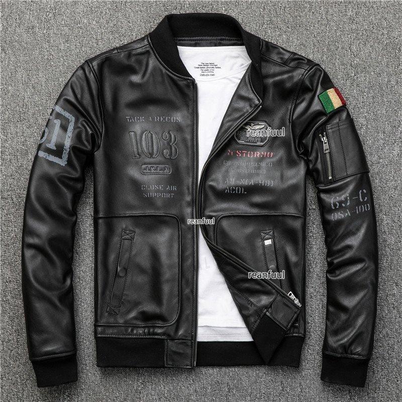 全品送料無料 すっきりしたデザインでスマートな シングル 革ジャン レザーコート ミリタリー ジャケット ブランド 細身 スリムタイプ ショート シングル 羊革 ライダース バイク 本革 メンズ レザージャケット ジャケット