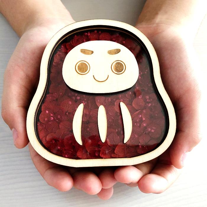 だるま*花* 鏡餅*花* 2点セット プリザーブドフラワー : 052-3
