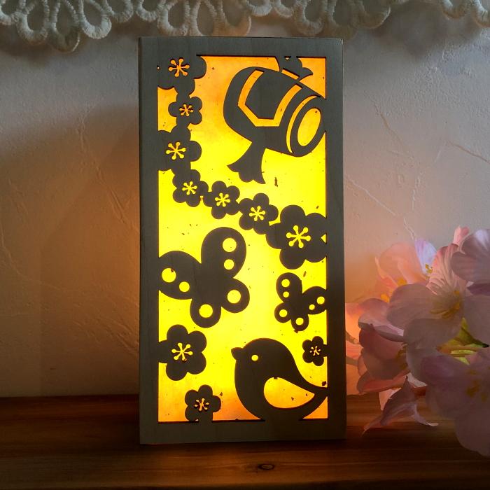 お名前ランプカバー*桃の節句*　　名入れ ぼんぼり 初節句 ひな祭り 名前札 木製 和紙 節句 コンパクト 省スペース ライト 照明 電気 ピンク 白 かわいい 女の子 |  | 04