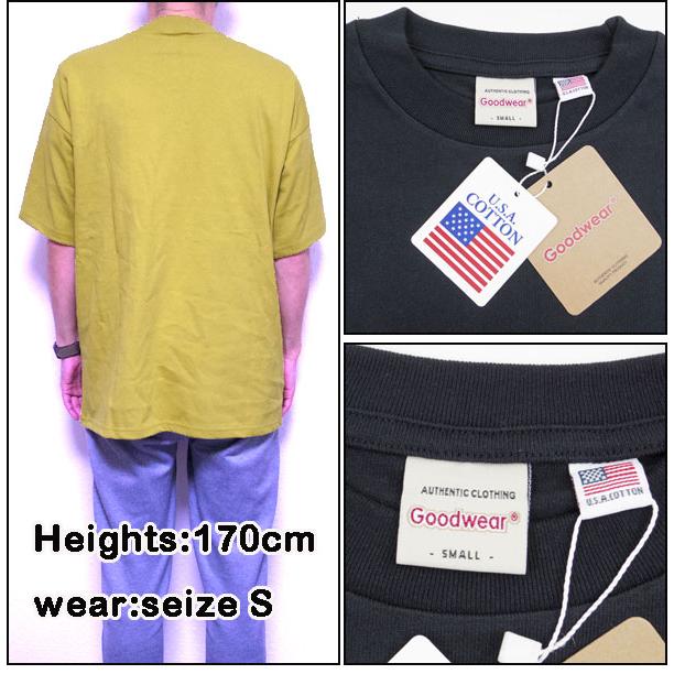 グッドウェアー Tシャツ ポケット ビッグ メンズ レディース ドロップショルダー GOODWEAR 2W7-3505｜reason｜02