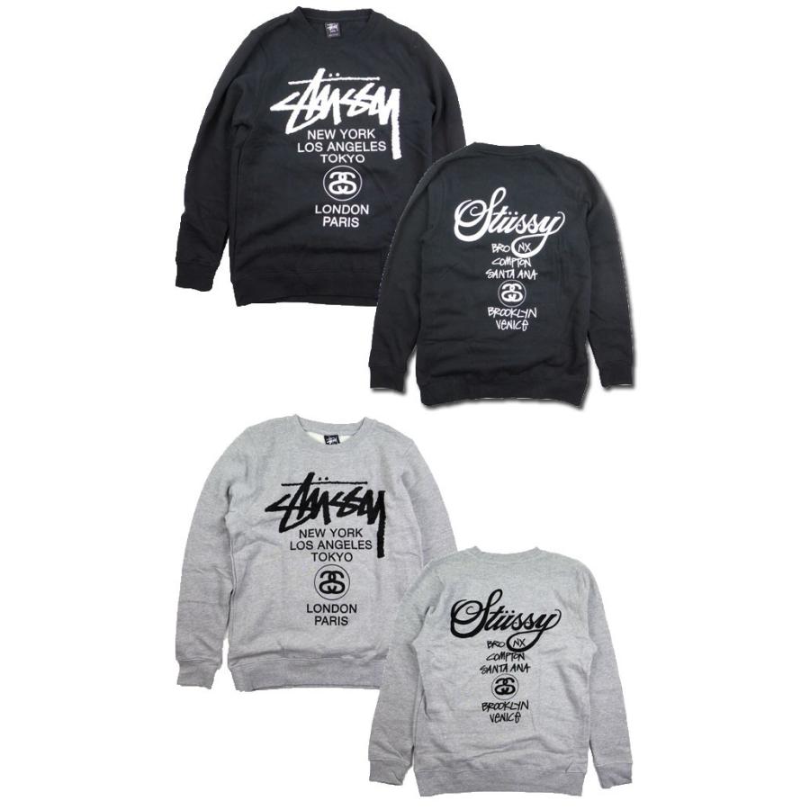 STUSSY ステューシー トレーナー メンズ WORLD TOUR CREW STUSSY ステューシー トレーナー メンズ WORLD TOUR CREW