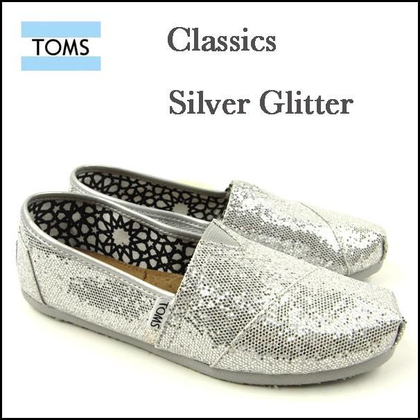 Toms Shoes トムズ レディース スリッポン Womens Classics Glitter Silver シルバー グリッター スパンコール Tm 100 Reason 通販 Yahoo ショッピング